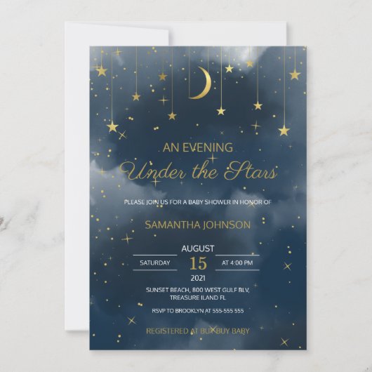 Invitation pour une soirée sous les étoiles (Devant)