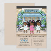Invitation pour une soirée spa afro-américaine (Devant / Derrière)