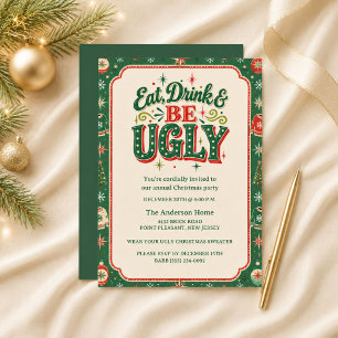 Invitation pour une soirée Sweater de Noël Laid Ré