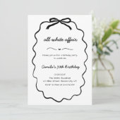 Invitation pour une soirée tout en blanc minimalis (Debout devant)