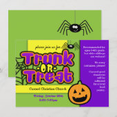 Invitation pour une soirée 'Trunk or Treat' (Devant / Derrière)
