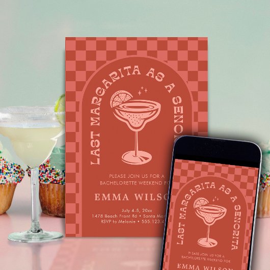 Invitation pour week-end de fête de Bachelorette a