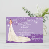 Invitation Pourpre à la mode d'invitation de Fête de la (Debout devant)