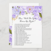 Invitation pourpre à quel point vous connaissez la jeune (Devant / Derrière)