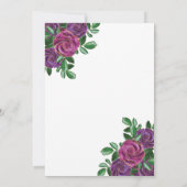 Invitation Pourpre | Aquarelle Magenta Floral Baby Sprinkel (Dos)