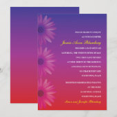 Invitation Pourpre au bat mitzvah rouge de marguerite d'Ombre (Devant / Derrière)