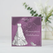 Invitation Pourpre blanc fascinant Quinceanera de robe de (Debout devant)