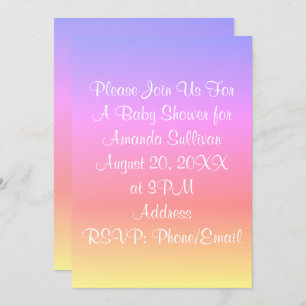 Invitation Pourpre bleu 4Amand d'arc-en-ciel de rose en