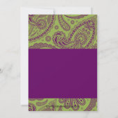 Invitation Pourpre Chartreuse d'invitation de Fête de la (Dos)