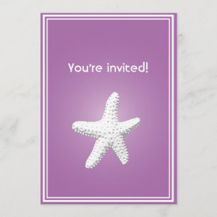 Invitation pourpre chique de dîner de répétition