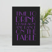 Invitation pourpre d'anniversaire d'aileron (Debout devant)
