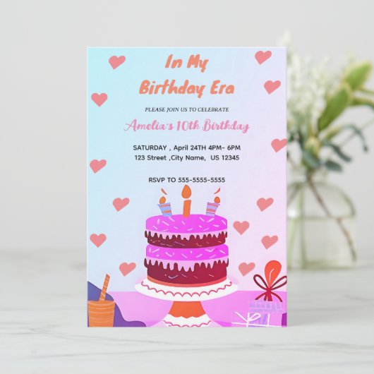 Invitation pourpre | dans mon invitation à l'époqu (Debout devant)