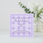 Invitation pourpre de baby shower (Debout devant)