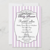 Invitation pourpre de baby shower de thème de (Devant)