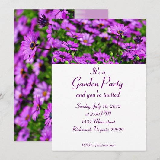 Invitation pourpre de coutume de réception en (Devant / Derrière)