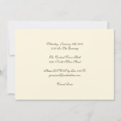 Invitation pourpre de damassé de fête (Dos)