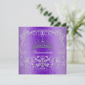 Invitation pourpre de diadème de diamant de (Debout devant)