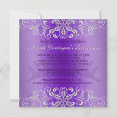 Invitation pourpre de diadème de diamant de (Dos)