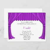 Invitation pourpre de drame et de théâtre (Devant / Derrière)