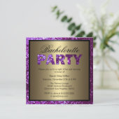 Invitation pourpre de partie de Bachelorette de (Debout devant)