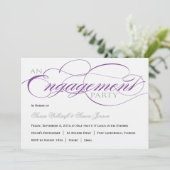 Invitation pourpre de partie de fiançailles de (Debout devant)