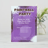 Invitation pourpre de partie de Paintball (Debout devant)