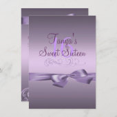 Invitation pourpre de remous et d'anniversaire (Devant / Derrière)