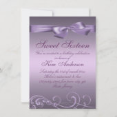 Invitation pourpre de remous et d'anniversaire (Dos)