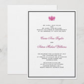Invitation pourpre d'orchidée (Devant / Derrière)