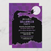 Invitation pourpre effrayé par la sorcière de la f (Devant / Derrière)