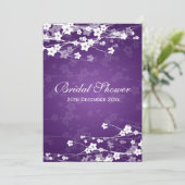 Invitation Pourpre élégant de fleurs de cerisier de Fête de (Debout devant)