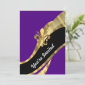 Invitation Pourpre et gold fleur de lys (Debout devant)