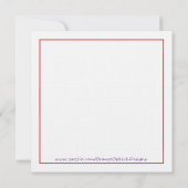 Invitation pourpre et rouge de Fête de la mariée - (Dos)