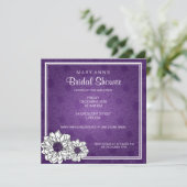 Invitation Pourpre floral de dahlia élégant de Fête de la (Debout devant)