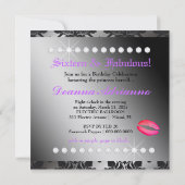 Invitation Pourpre héraldique 16ème, 21, 30, 40, 50 du lion (Dos)