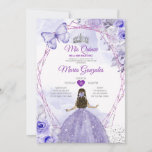 Invitation Pourpre Lilac Mis Quince 15 Anos Crown Quinceañera<br><div class="desc">Quinceañera Purple Lilac Argent Crown Invitation Mis Quince 15 Anos,  16e Anniversaire, </div>