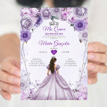 Invitation Pourpre Lilac Mis Quince 15 Anos Crown Quinceañera<br><div class="desc">Quinceañera Purple Lilac Argent Crown Invitation Mis Quince 15 Anos,  16e Anniversaire, </div>