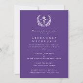 Invitation Pourpre MD Asclepius + Couronne de Laurier Diplômé (Devant)