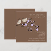 Invitation pourpre moderne de Fête de la mariée (Devant / Derrière)