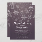 Invitation pourpre moderne de Fête de la mariée de (Devant / Derrière)