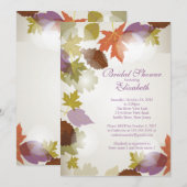 Invitation pourpre moderne de Fête de la mariée de (Devant / Derrière)