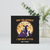 Invitation Pourquoi oui, en fait, je peux conduire une sorciè (Debout devant)