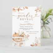 Invitation Poussette de petit Citrouille Boho Révélation de g (Debout devant)