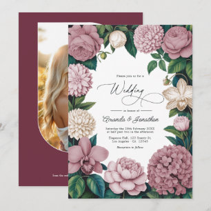 Invitation Poussière de Rose, Soie Blush & Crème Porcelaine M