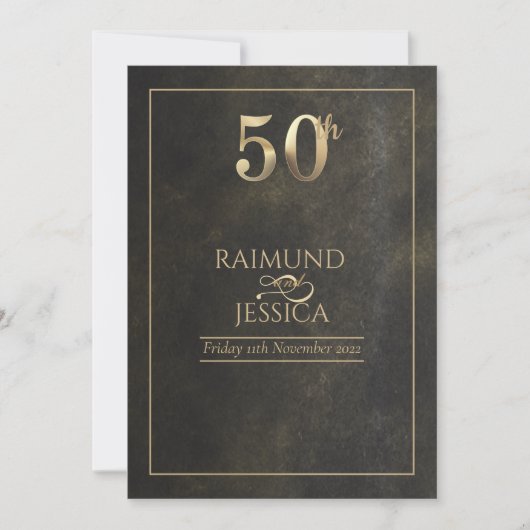 Invitation poussière d'or 50e anniversaire (Devant)