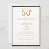 Invitation poussière d'or 50e anniversaire (Dos)