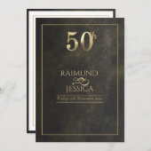 Invitation poussière d'or 50e anniversaire (Devant / Derrière)