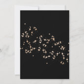 Invitation Poussière d'or sur noir avec corail Fabuleux 50 An (Dos)