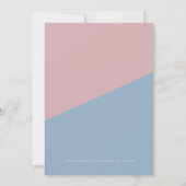 Invitation Poussière Fantaisiste Bleu/Rose Révélation du Sexe (Dos)