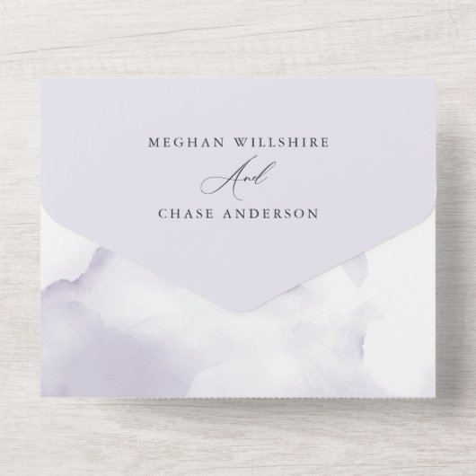 Invitation poussiéreuse prune violette feuillage t (Verso)